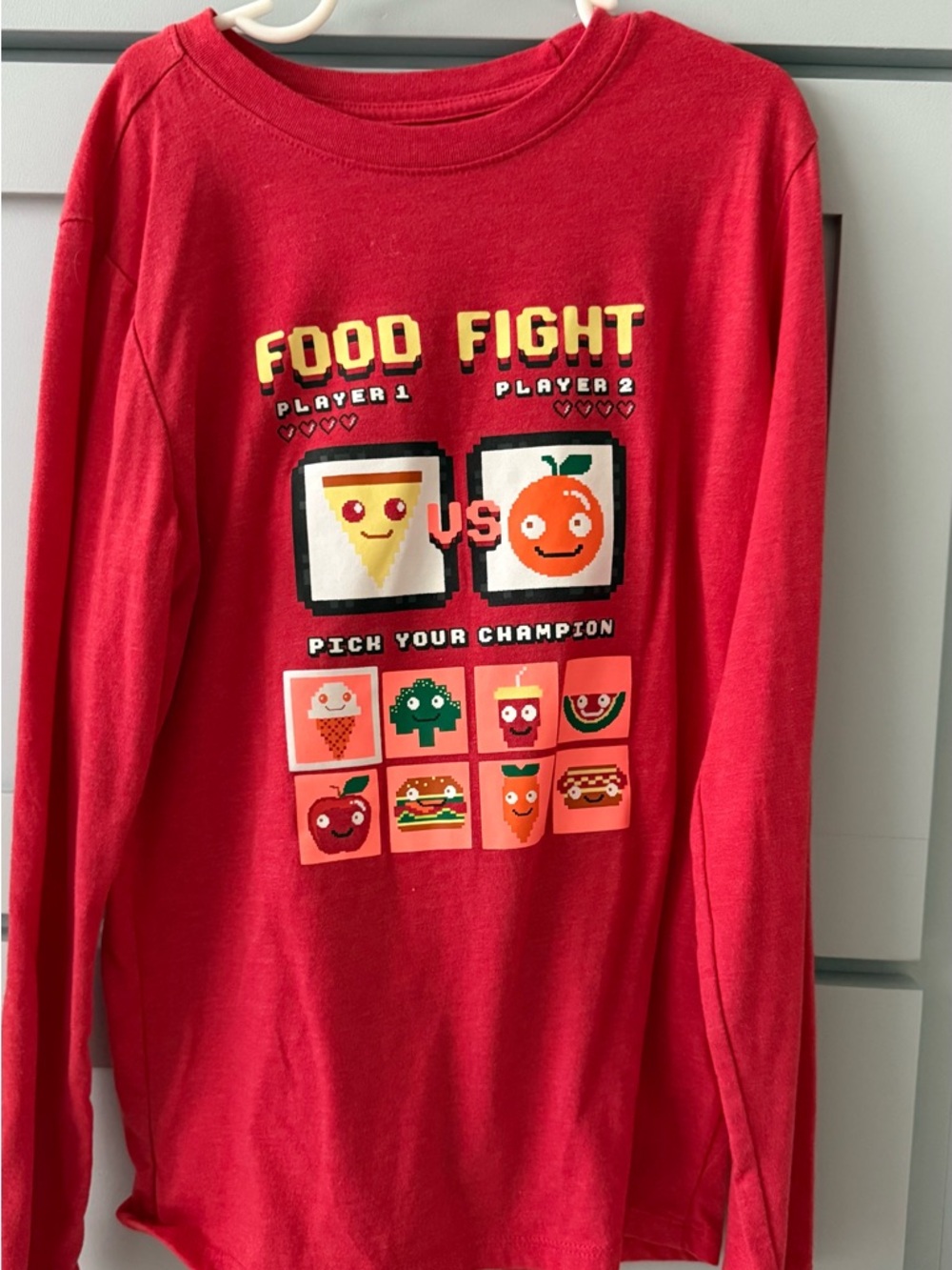 Cat & Jack Bright Red 'Food Fight' Long-Sleeve Graphic Tee